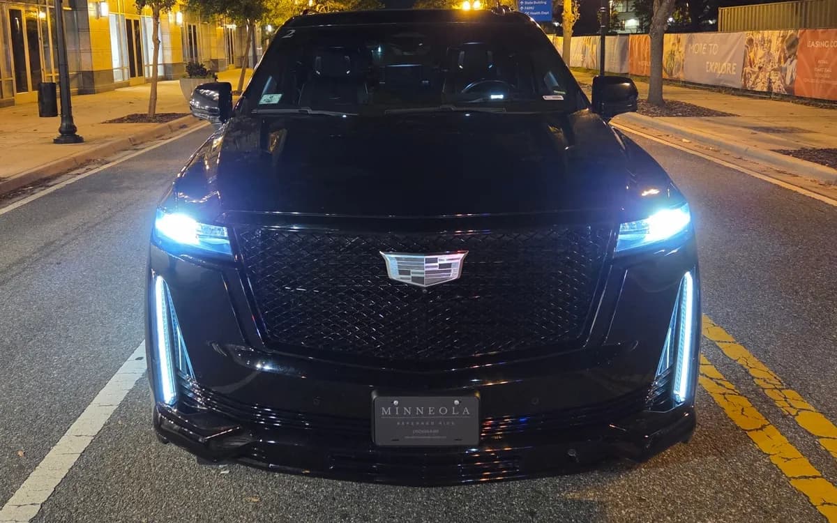 A Minneola Referred Ride Cadillac Escalade across from the KIA Center